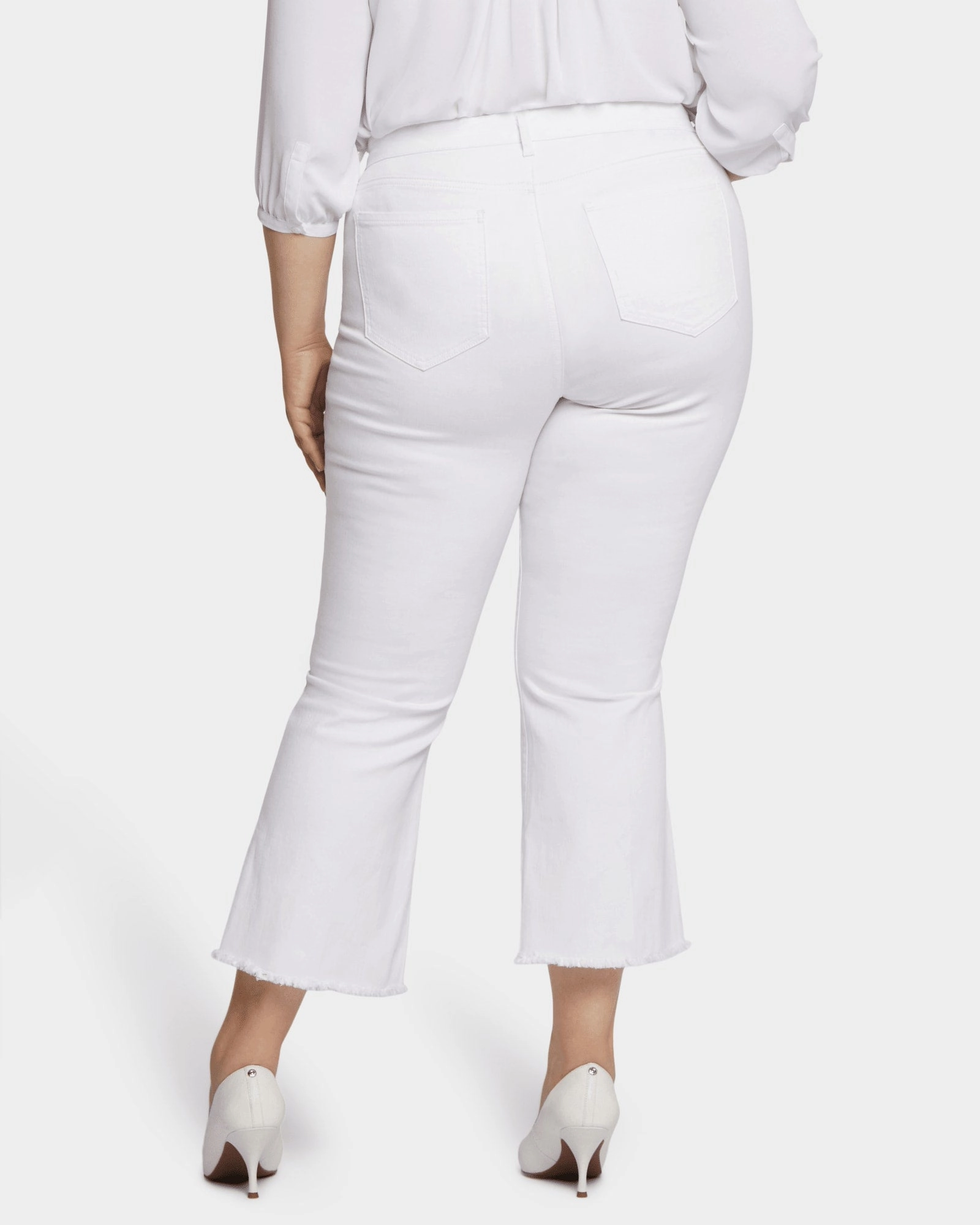 Ava Ankle Flare Jean | Optic White Loose Spring Mood Trendy High Quality