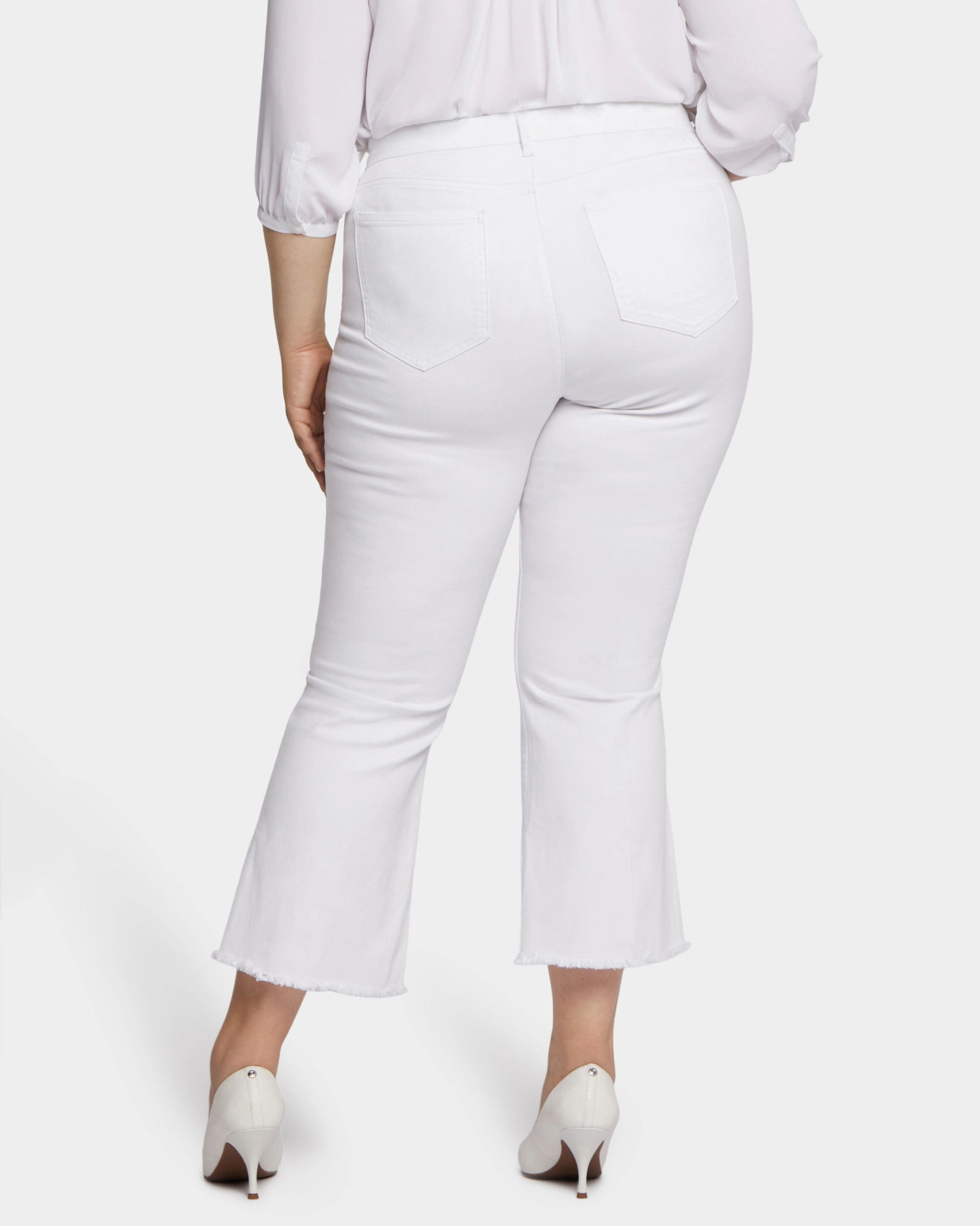 Ava Ankle Flare Jean | Optic White Go Everywhere