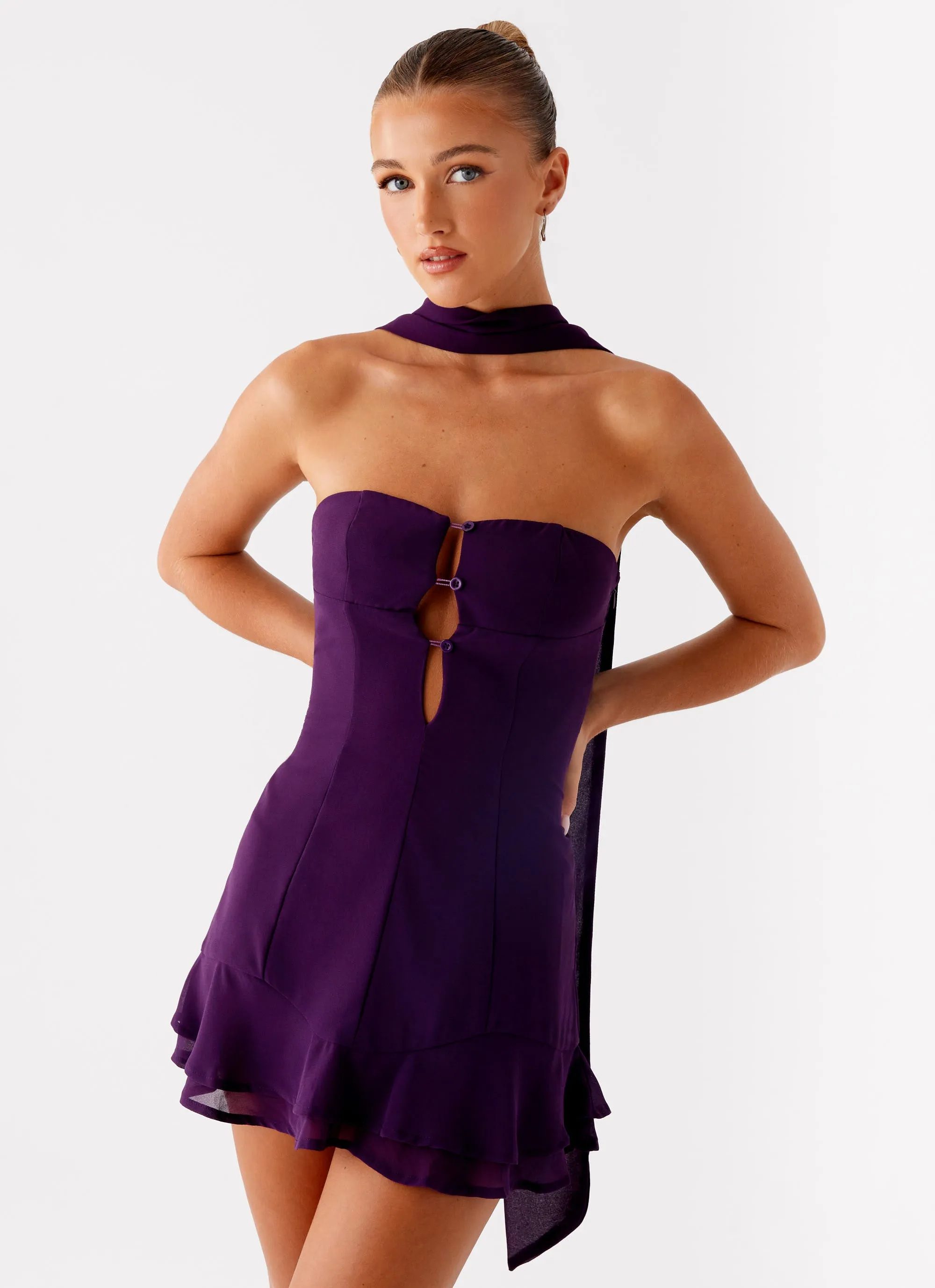 Avenue Mini Dress - Plum Fashion Daily Simple formal dress