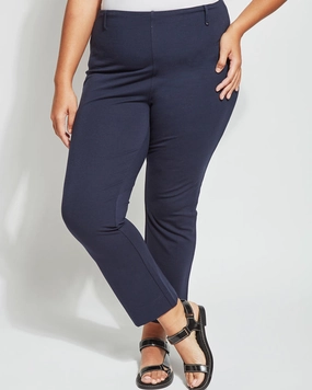 Tapered leg Baby Bootcut Pull On Pant | True Navy