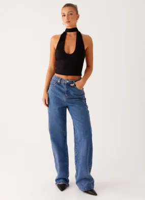 Timeless Choice Back Again Straight Leg Denim Jeans - True Blue
