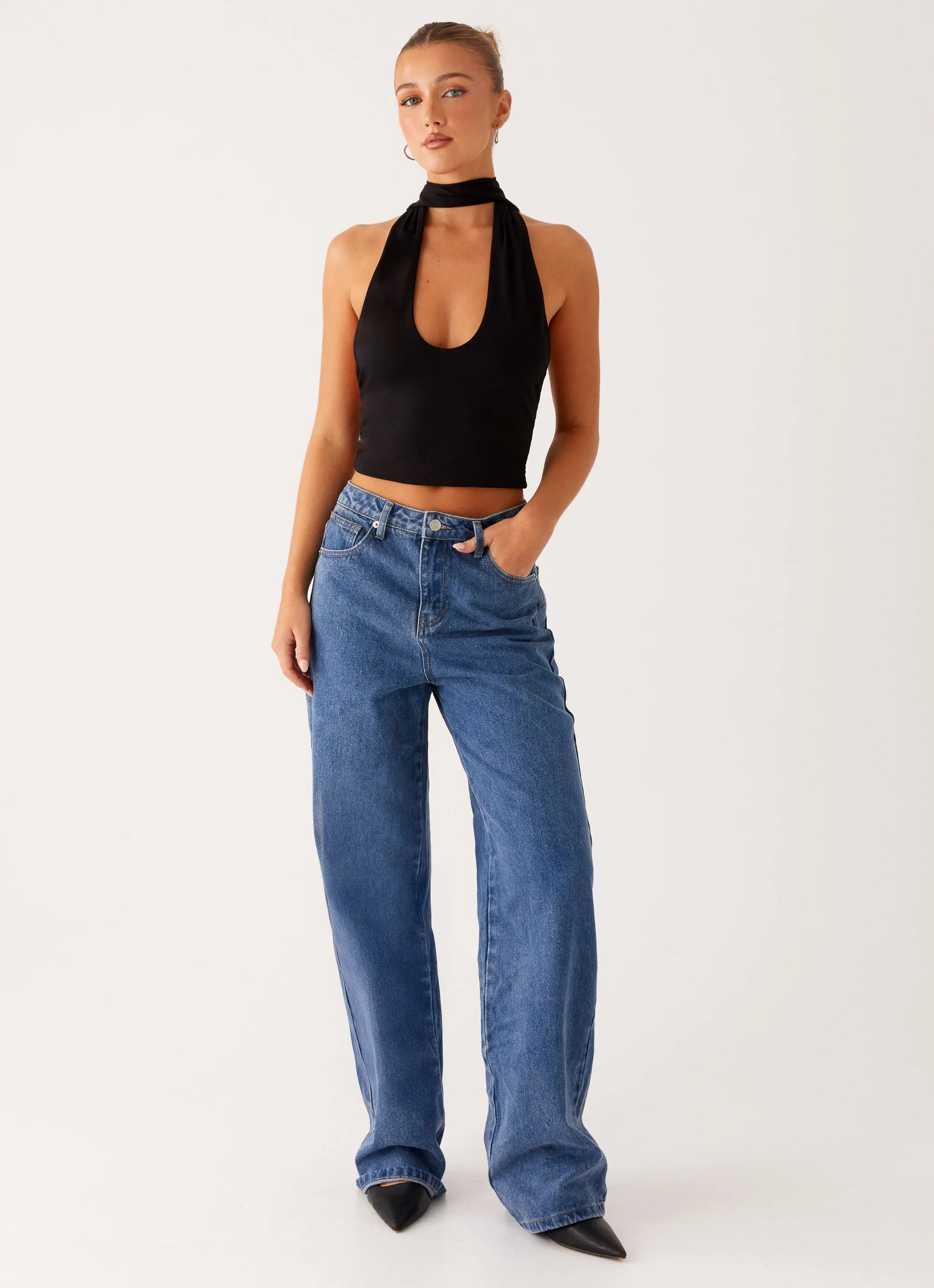Timeless Choice Back Again Straight Leg Denim Jeans - True Blue