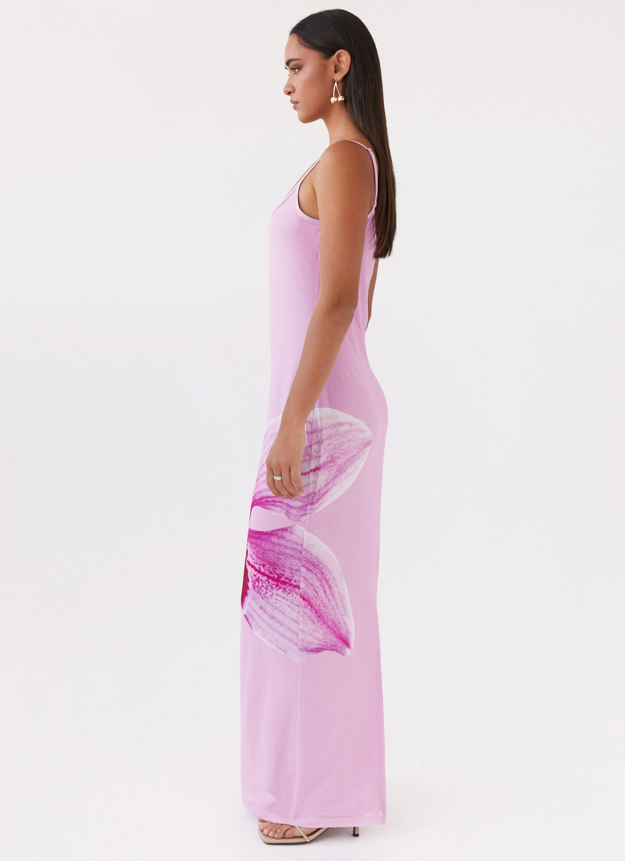 Spring Garden Bad News Mesh Maxi Dress - Pink Magnolia
