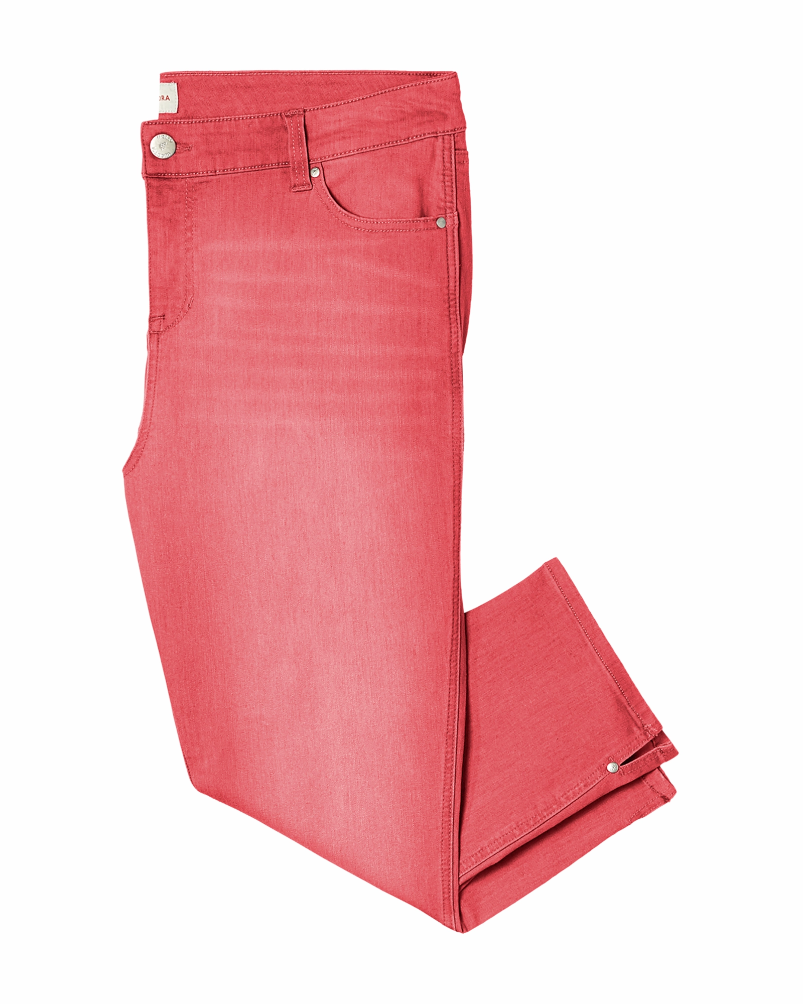 Daily Style Empire Capri with Side Slit and Rivet Detail | Red