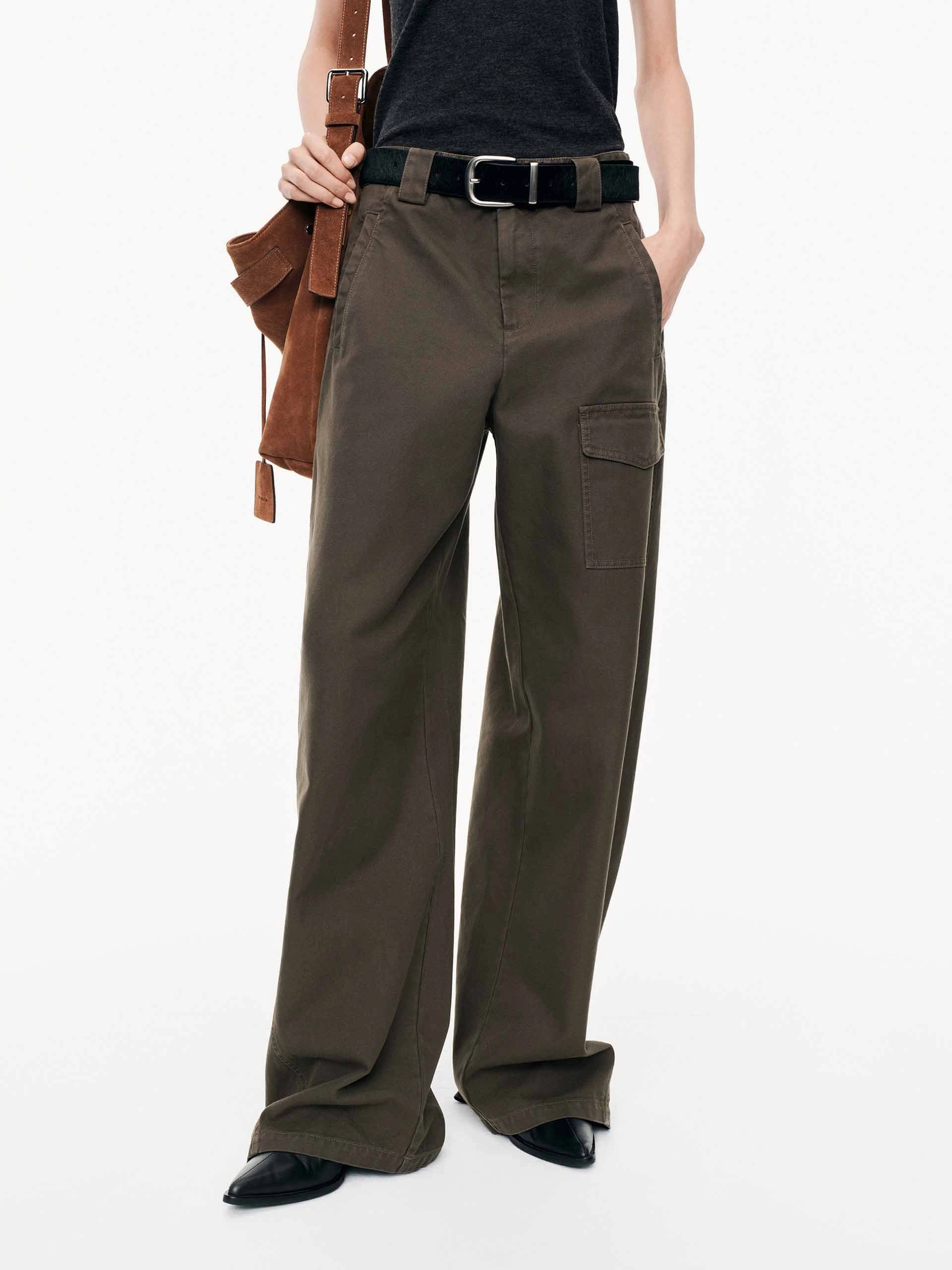 Barrel Leg Cargo Pants Comfortable Fabric