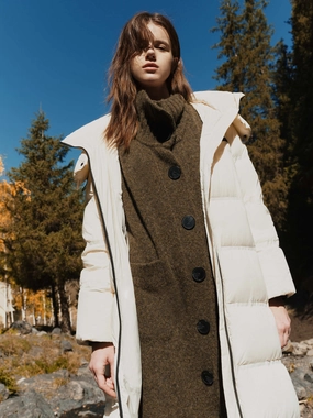 Belt Down Puffer Coat Formal Use AntiStaticFinish