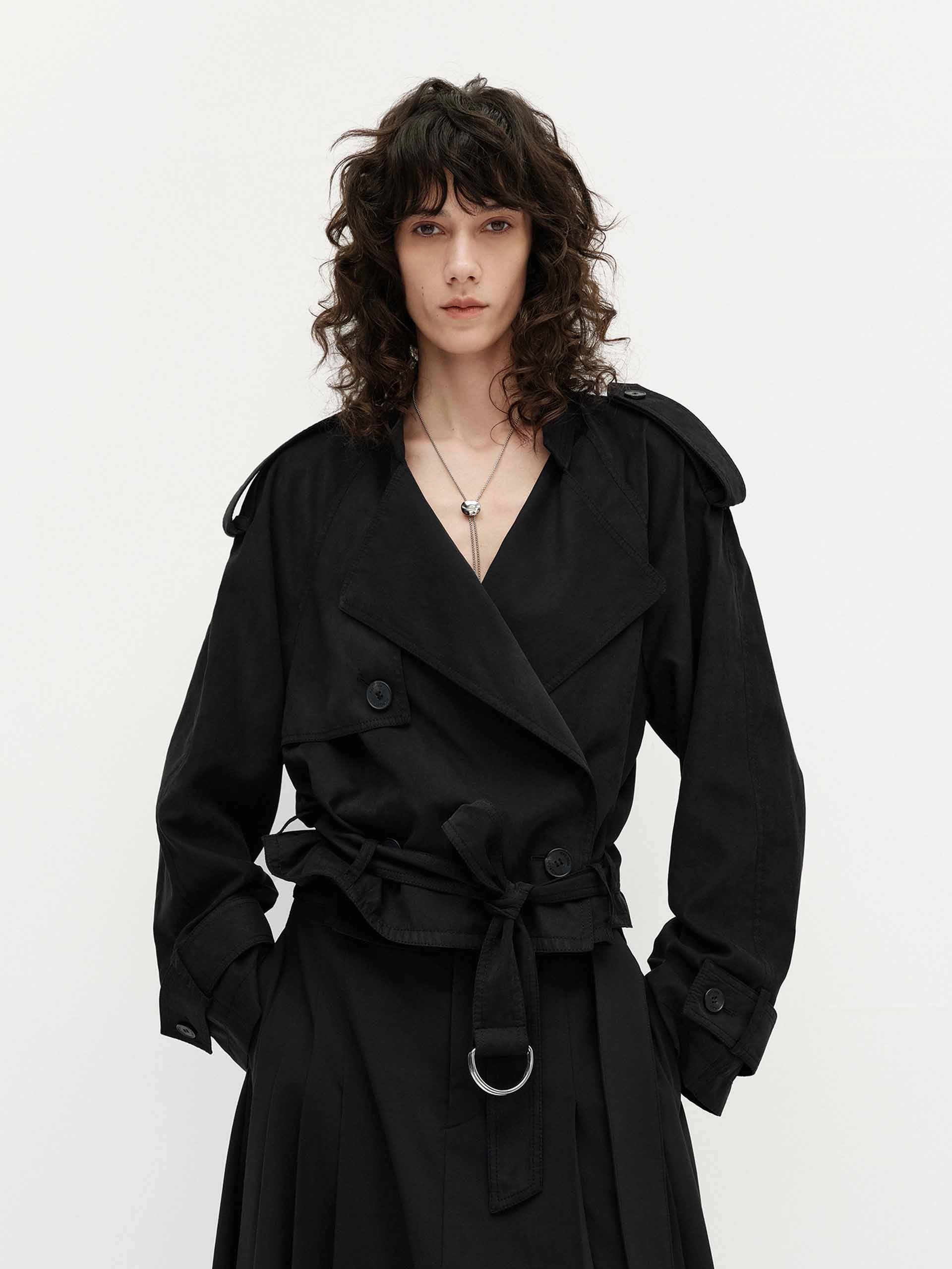 Belted Hem Loose Jacket muted shades Free Motion Design