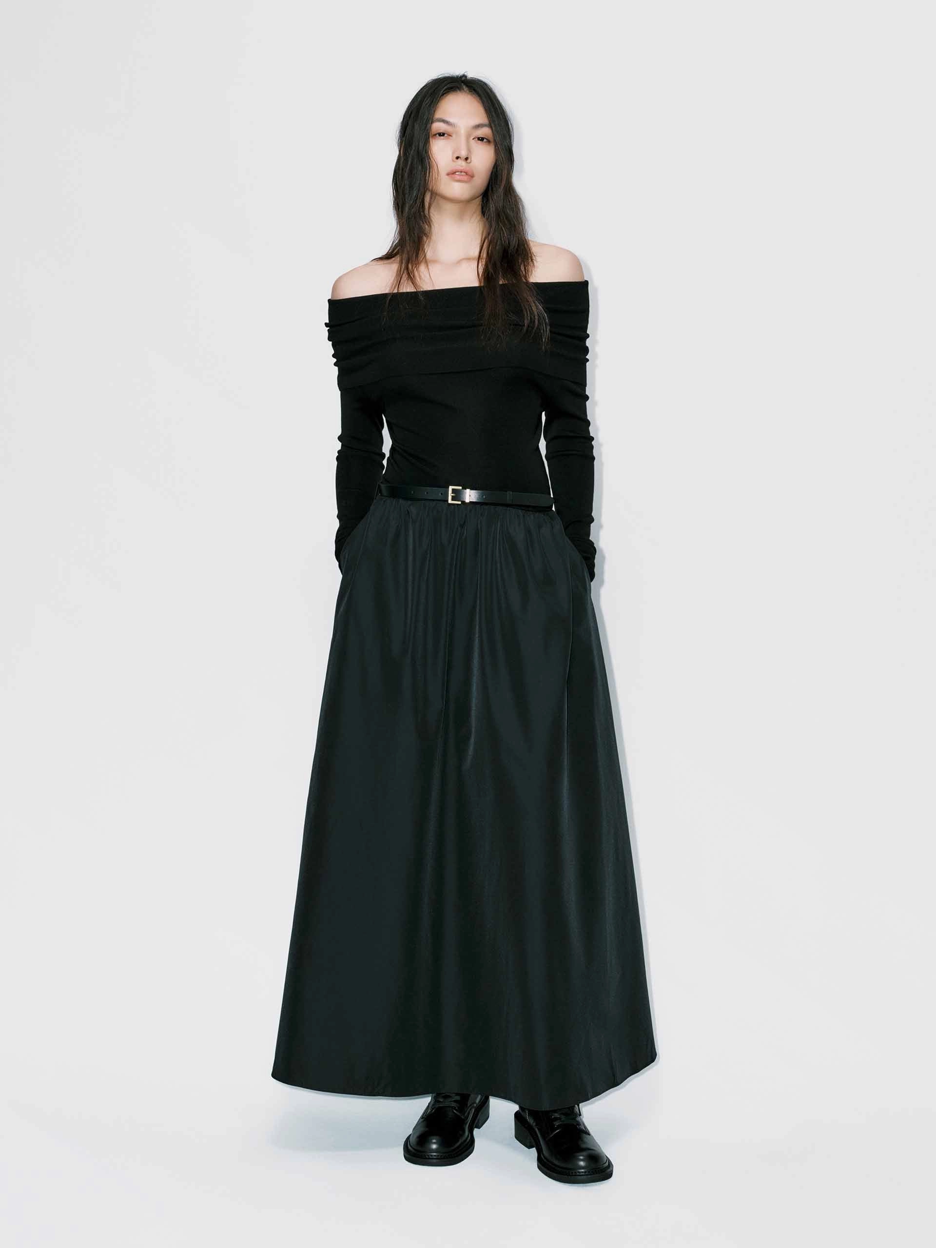 Belted Off Shoulder Dress Bohemian style Timeless Waist Fit