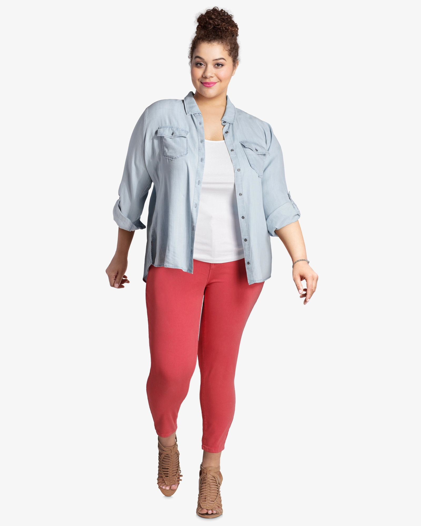 Bergen Stretch Skinny Jean  | Coral Easy Layering Wardrobe Fit