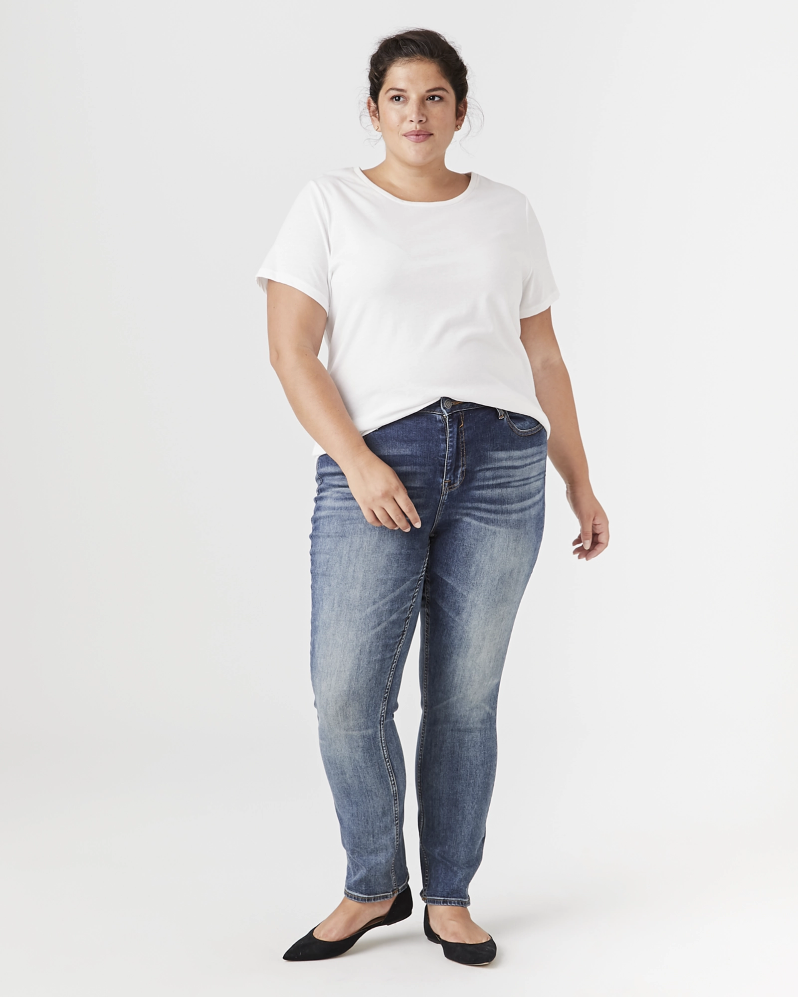 Bethany Straight Leg Jean | Medium Wash Basic Piece