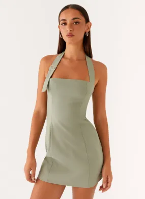 Field Fresh Bianca Halter Dress - Sage