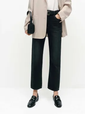 Black Wash Ankle Jeans Effortless Comfort Light Washed