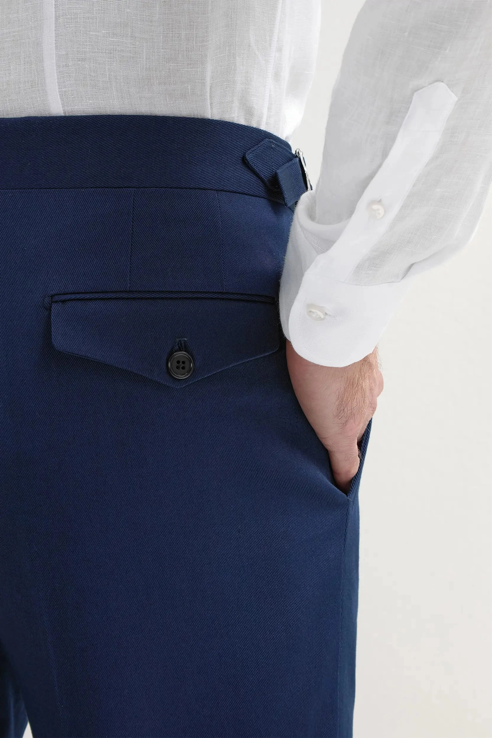 Stretchy Hemline Board shorts Blue cotton shorts - Made in Italy