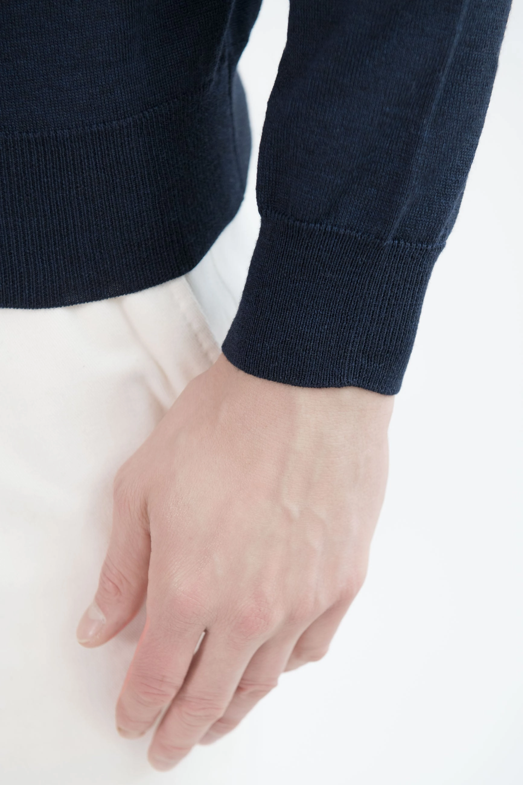 Blue Merino Turtleneck ?C Made in Italy EcoFriendly Material Blend Non Irritating