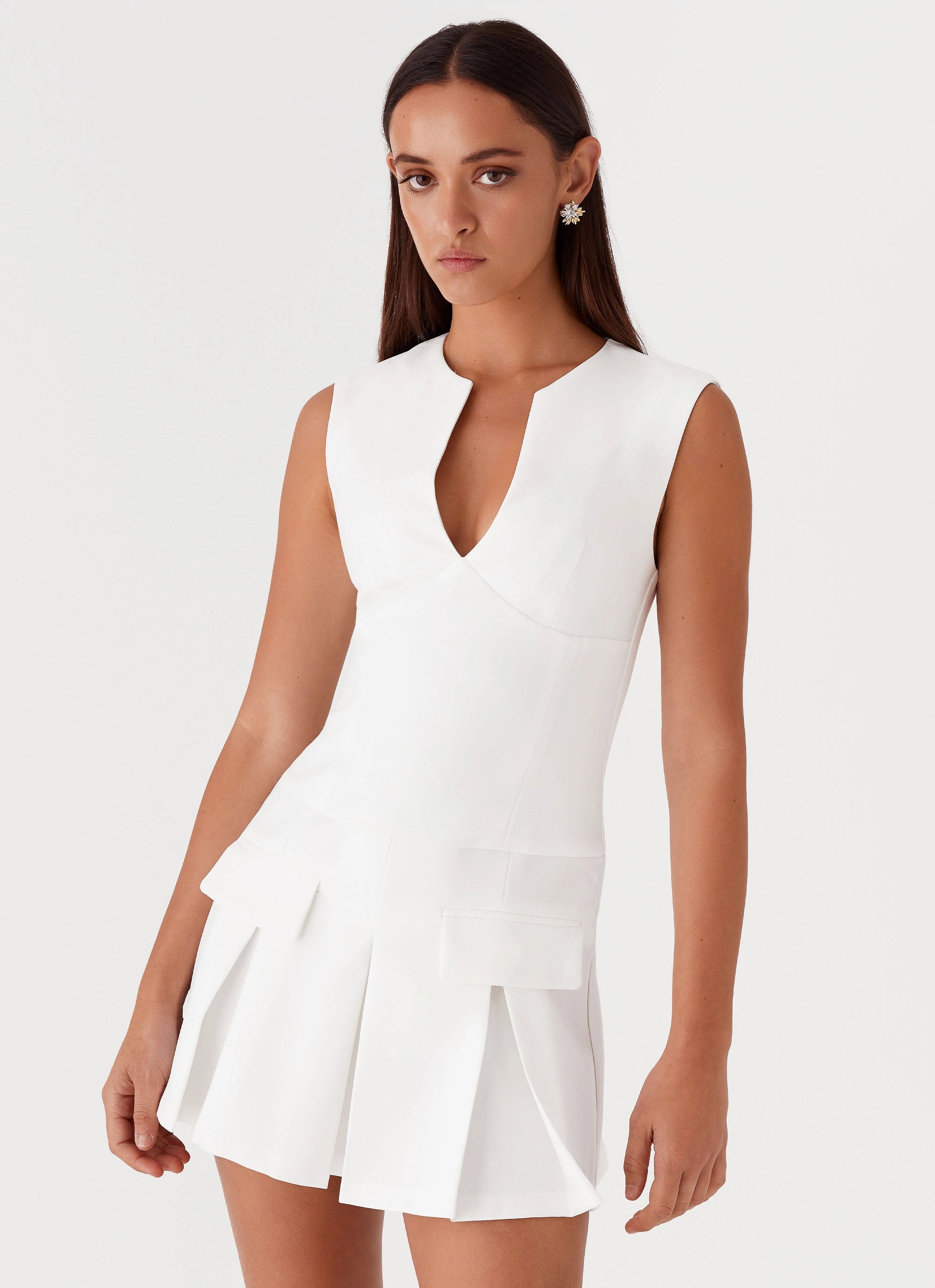 Cassia Mini Dress - White Smart and Relaxed