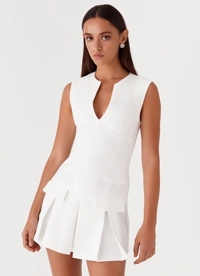 Cassia Mini Dress - White Smart and Relaxed