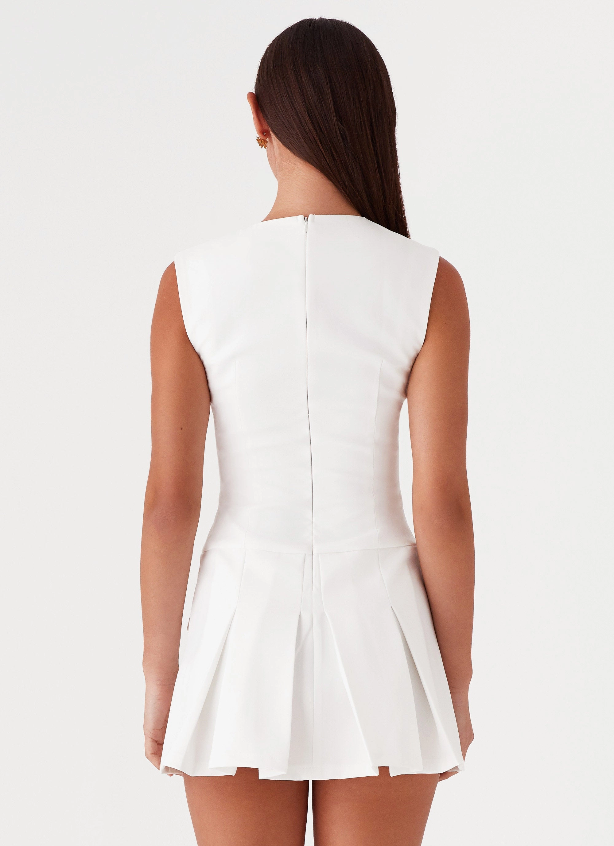 Comfy Shape Cassia Mini Dress - White