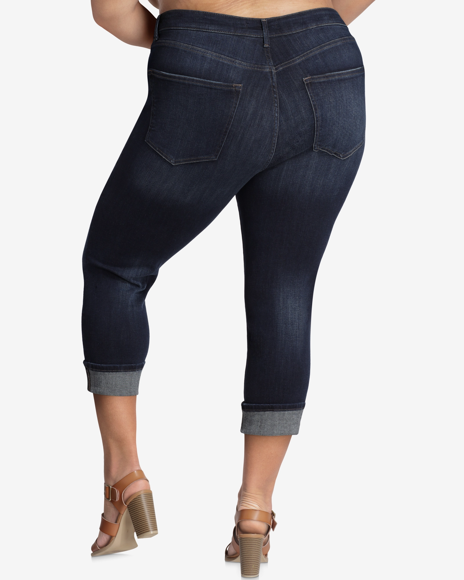 Spring Mood Bold Textured Smart Casual Road Trip Bowery Cropped Skinny Jean | Dark Wash