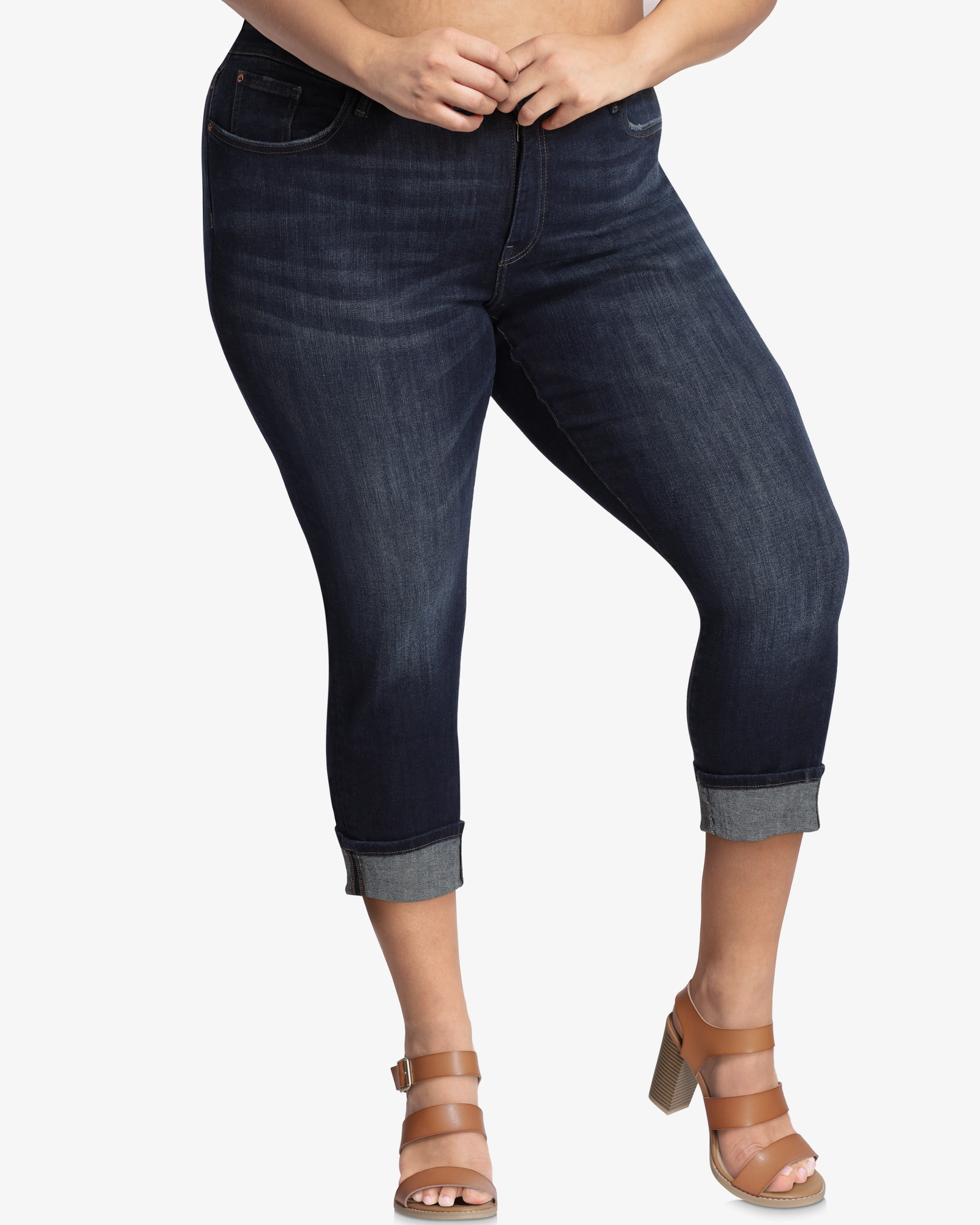 Bowery Cropped Skinny Jean | Dark Wash Textured Smart Casual Road Trip