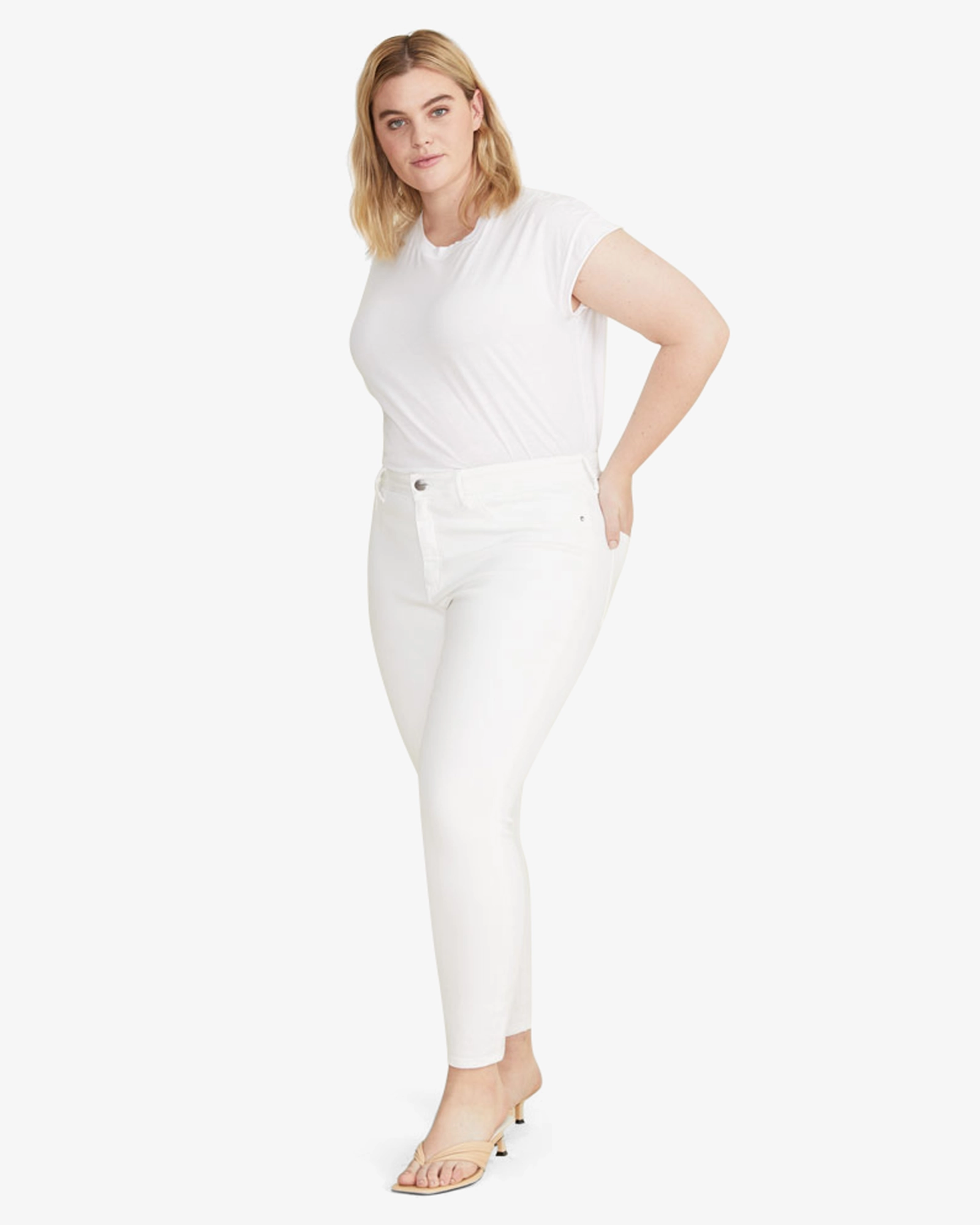 Basic Comfort Bowery Skinny Jean | White