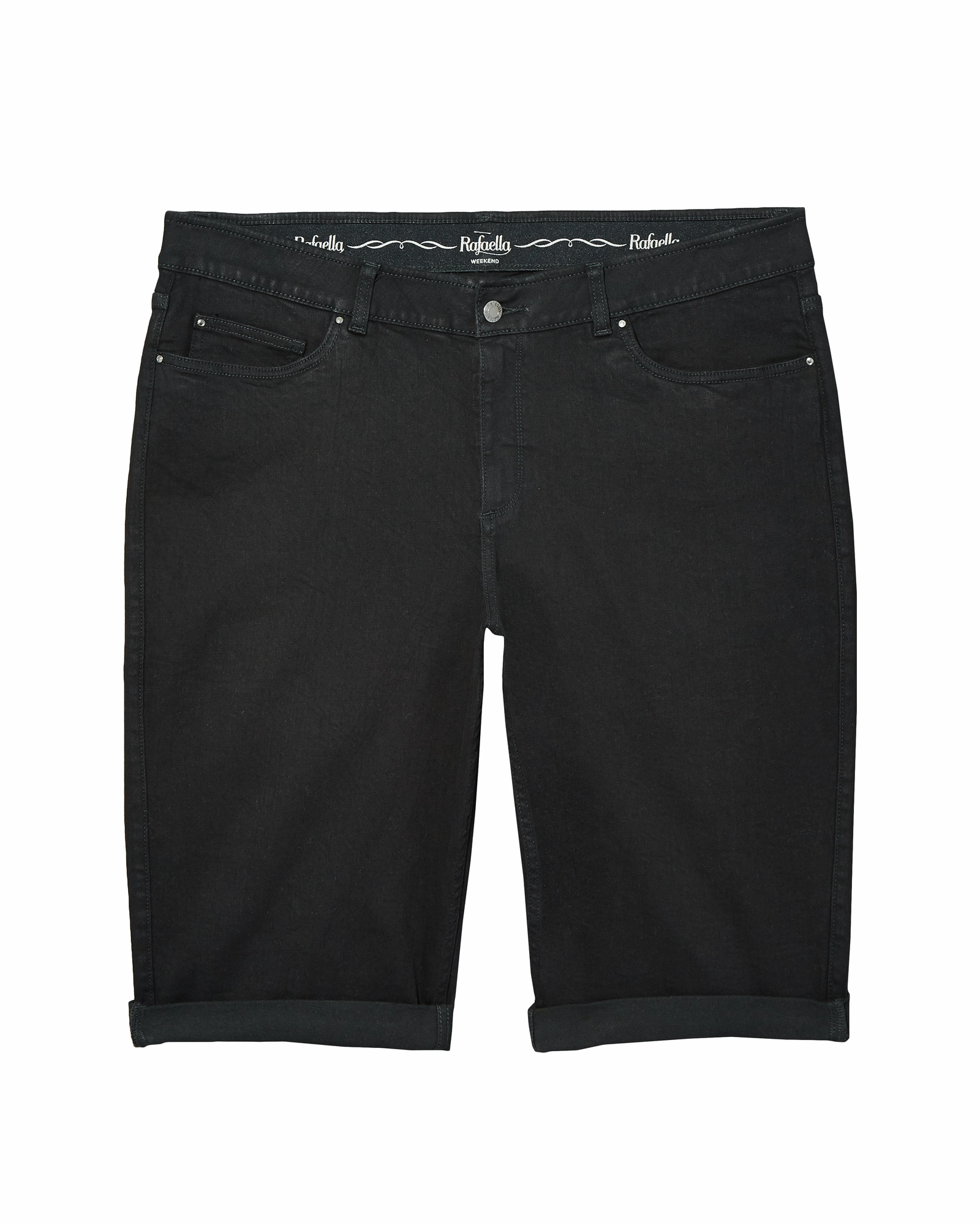 Festival Outfit Everyday Flexible Waist Bradford Cuffed Bermuda Short | Black