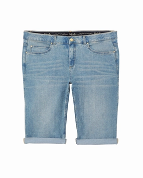 Trend Setter Smart Casual Classic Wear Modern Minimalist Stretch Bradford Cuffed Bermuda Short | Light Wash