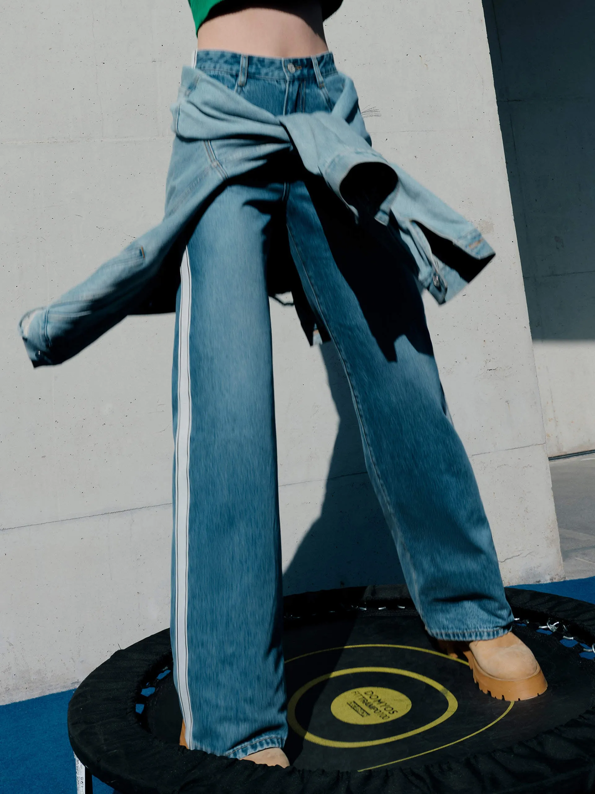 Straight Fit Panel Jeans Everyday Favorite