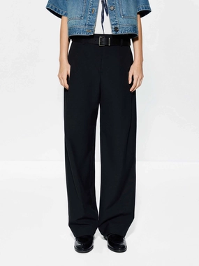 Black Tapered Leg Trousers DurableBartack