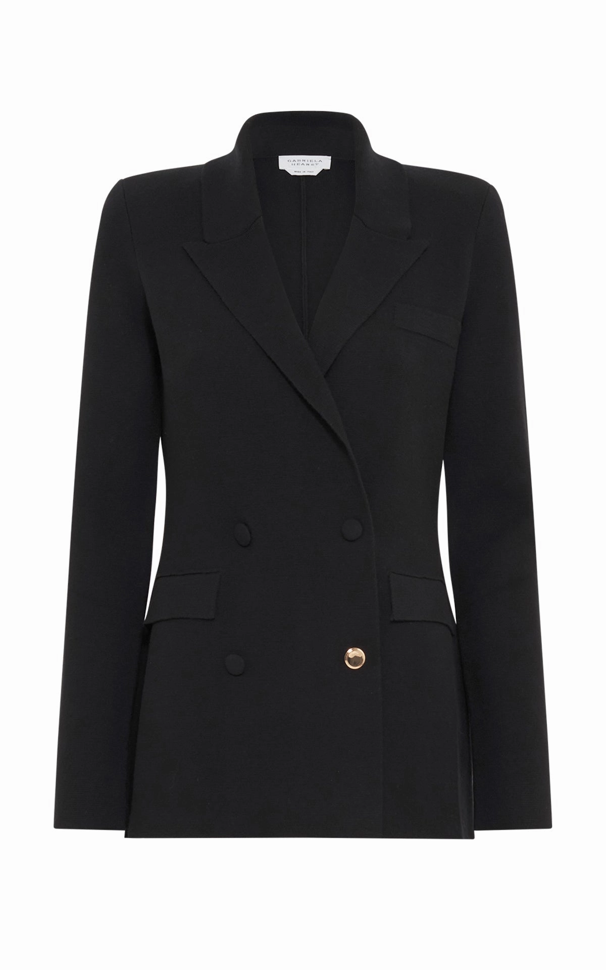 Bowen Knit Jacket in Black Merino Wool Cashmere Non Restrictive Tailoring