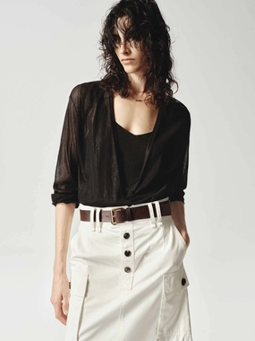 Long Sleeves Sheer Cardigan Eco Certified Fibers