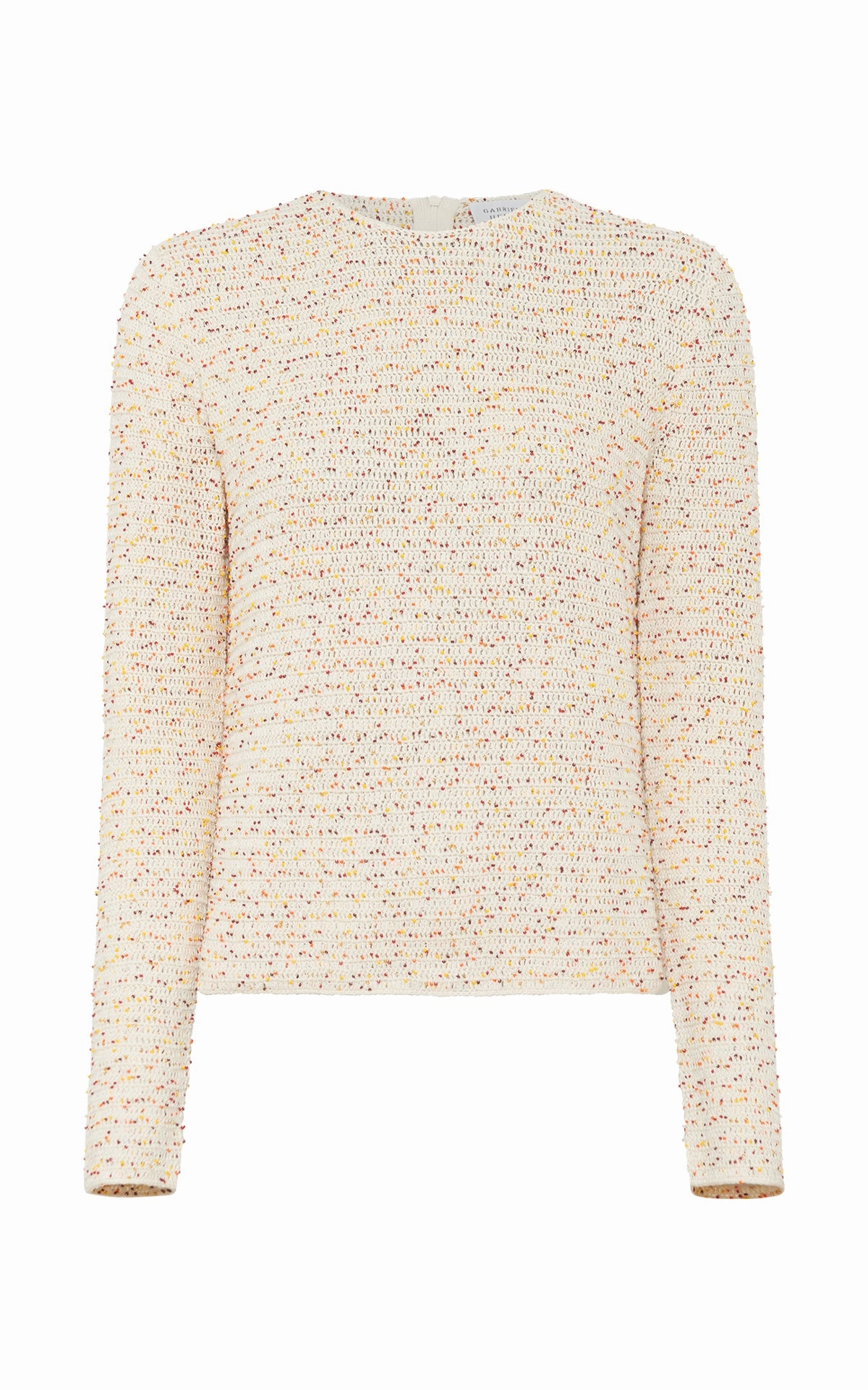 Tubular Knit Method Daily Favorite Galene Knit Sweater in Ivory Multi Beaded Cashmere