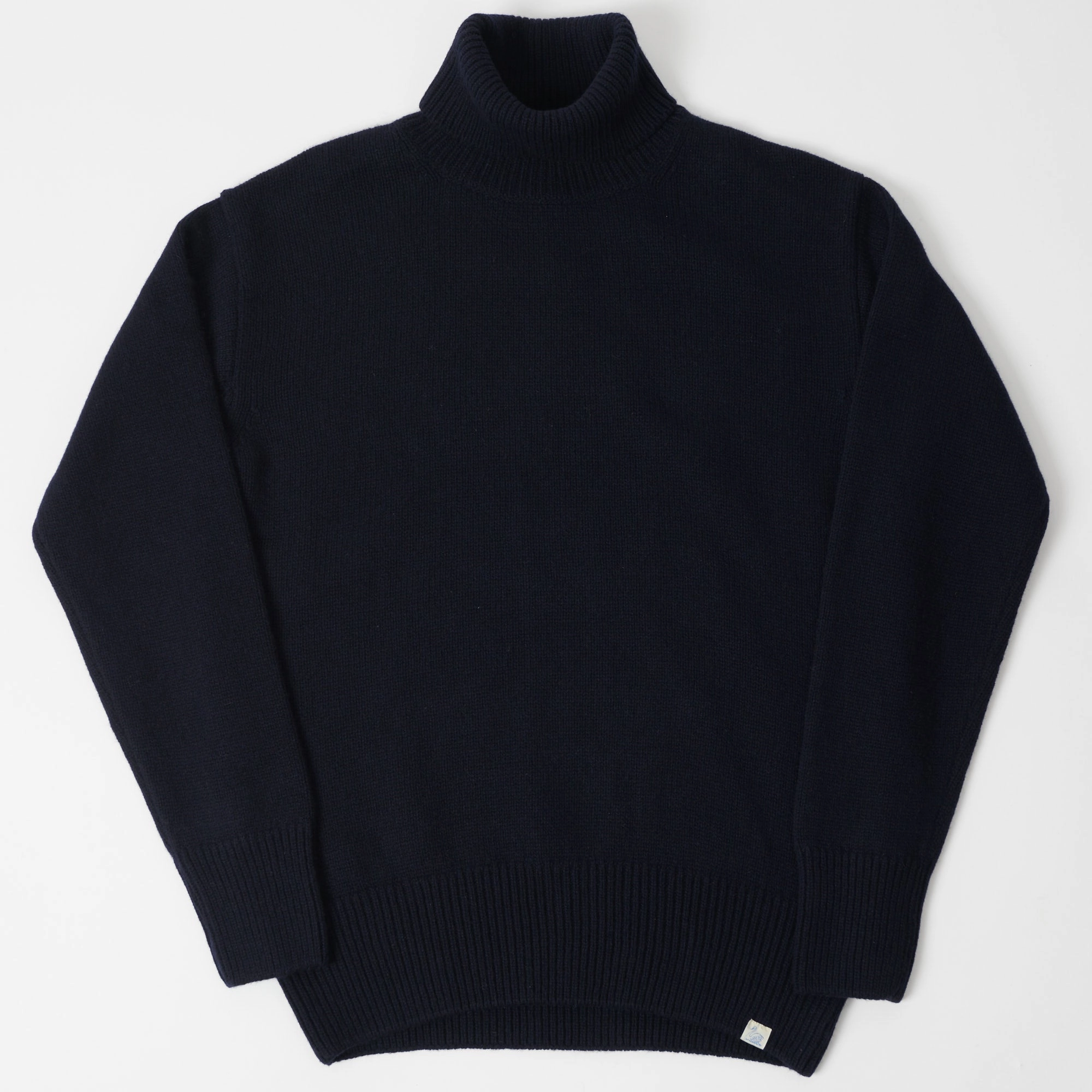 Ready Style Anti Pilling Finish Merz b. Schwanen 'Good Basics' Wool Cashmere Knit Turtleneck - Dark Navy