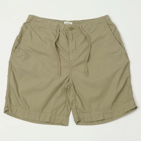 Hartford 'Gimmy' Lightweight Short - Khaki Wide-leg cut