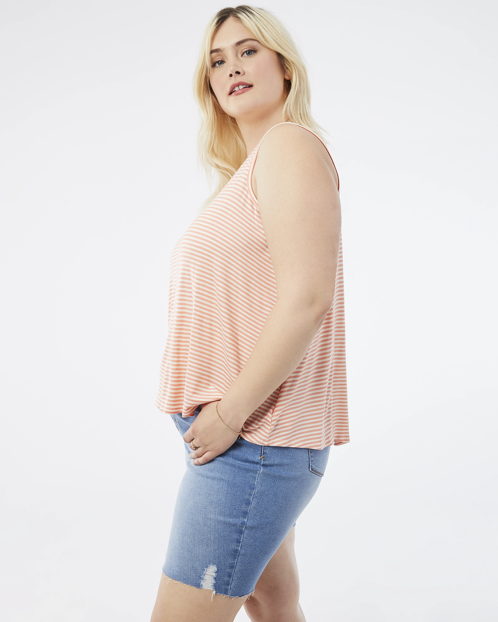 Work Meeting Beach Day Brenda High-Rise Denim Bermuda Shorts | Light Wash