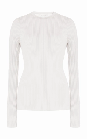 Fall Walk Chic Comforted Browning Knit Sweater in Ivory Cashmere Silk