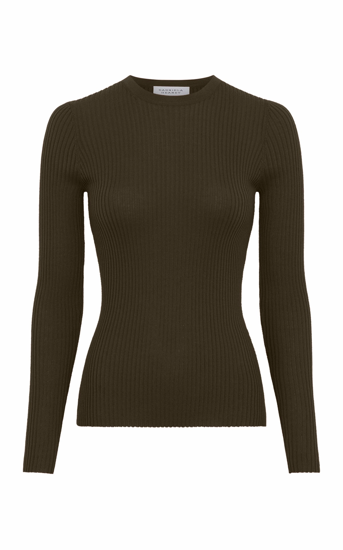 Browning Knit Sweater in Olive Cashmere Silk Colorfast Technology