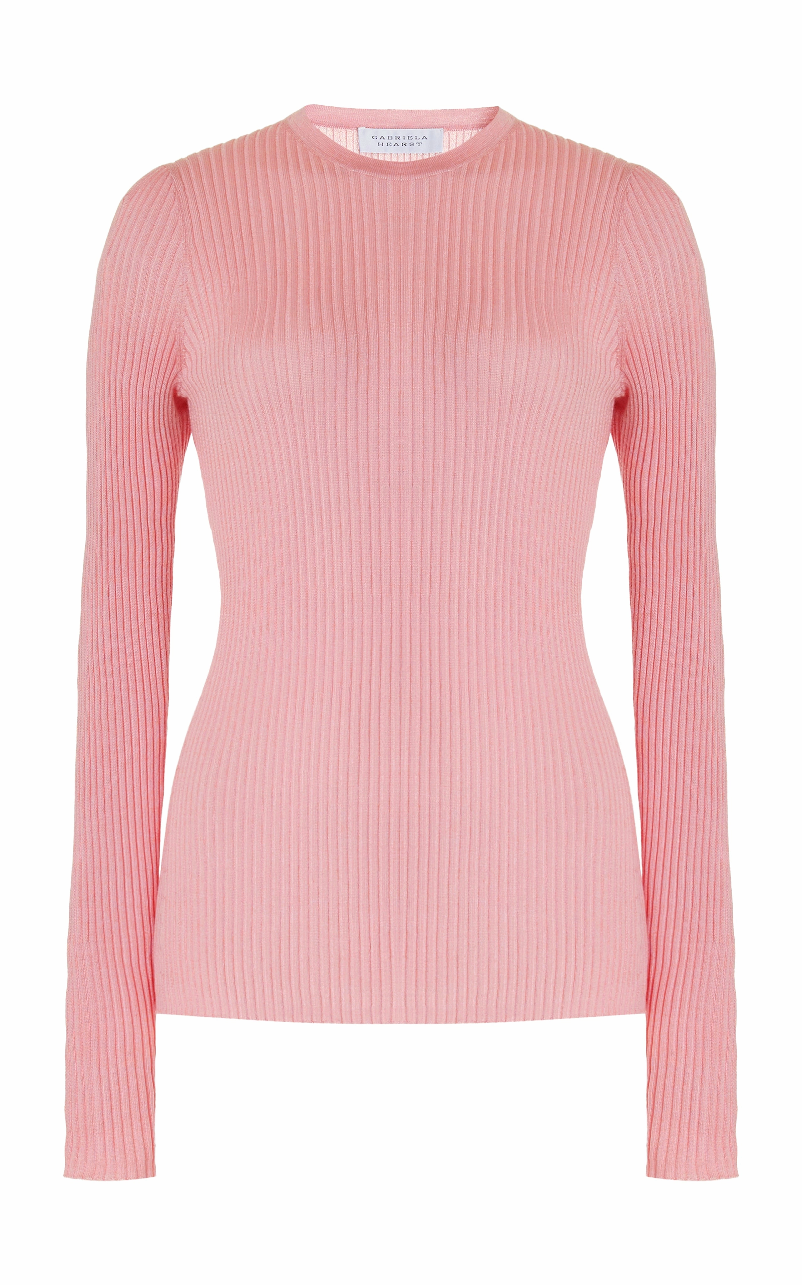 Minimal Casual Style Browning Knit Sweater in Rosa Cashmere Silk