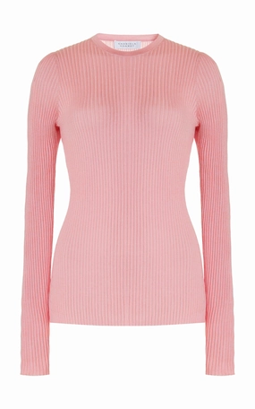 Cozy Weekend Browning Knit Sweater in Rosa Cashmere Silk