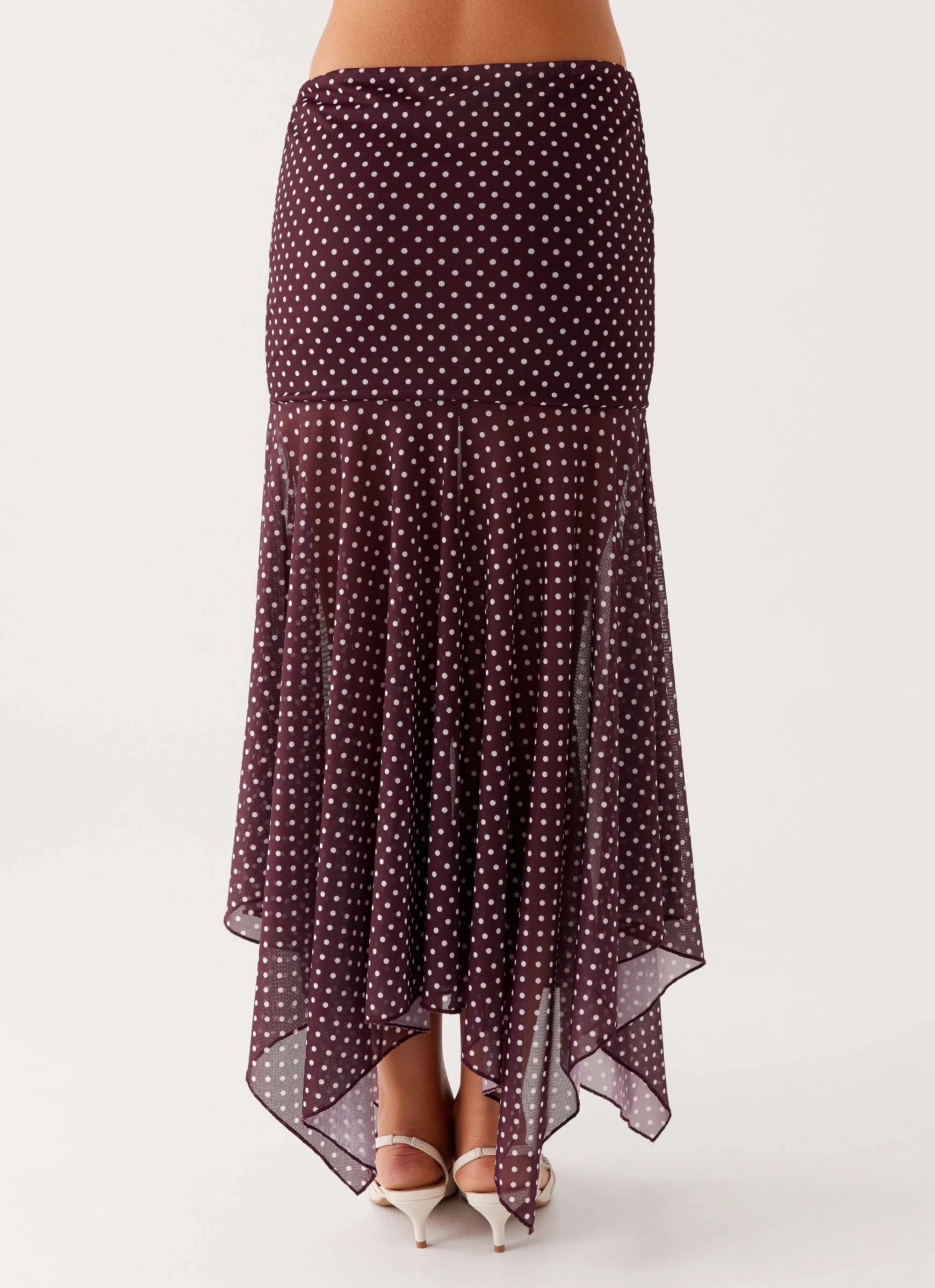 Buffy Maxi Skirt - Burgundy Smooth Feel