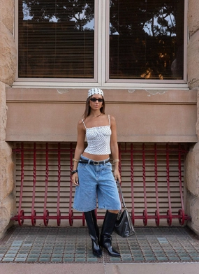 Buffy Top - White Polkadot Multi - purpose