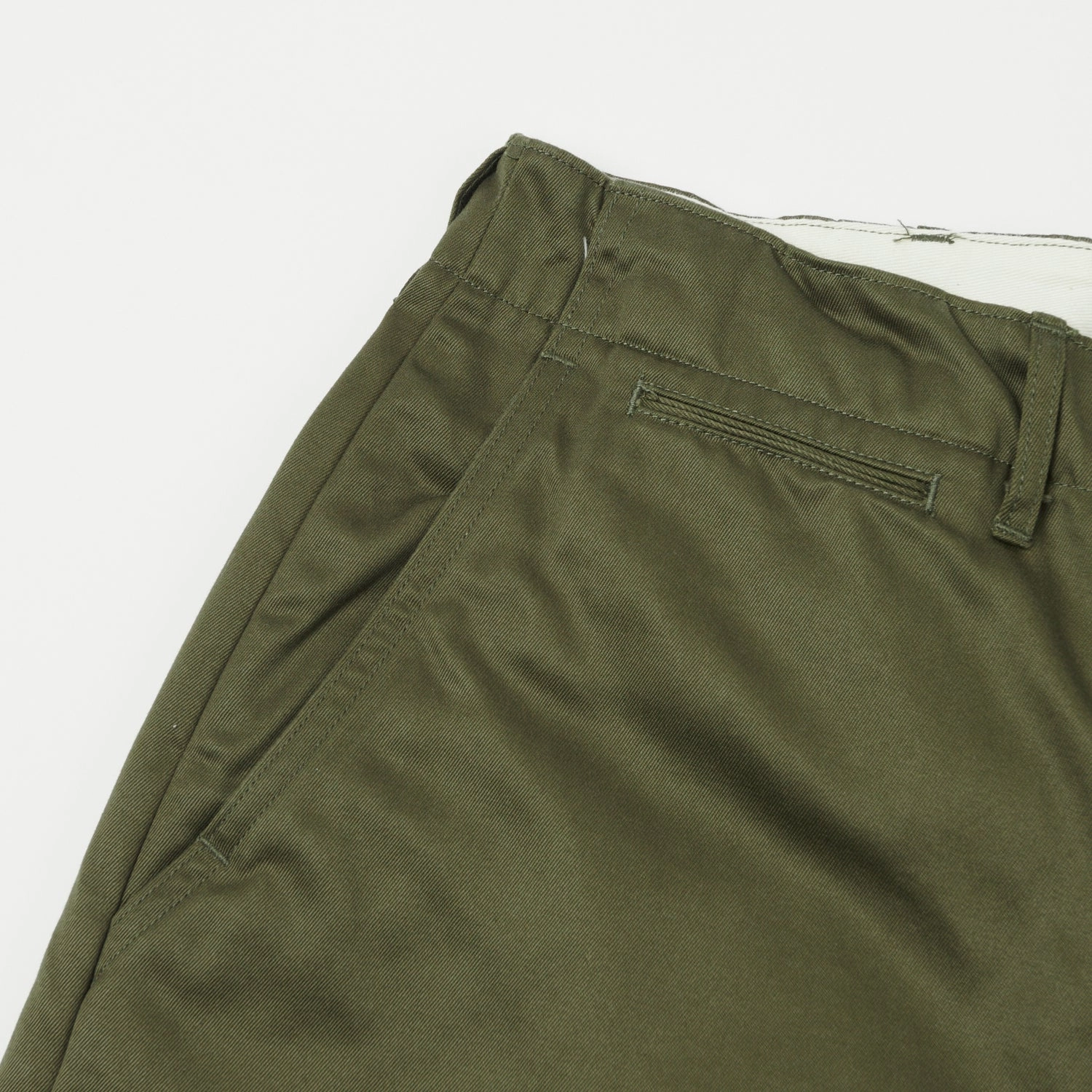 Buzz Rickson's 1945 Chino Short - Olive Casual Fit Design