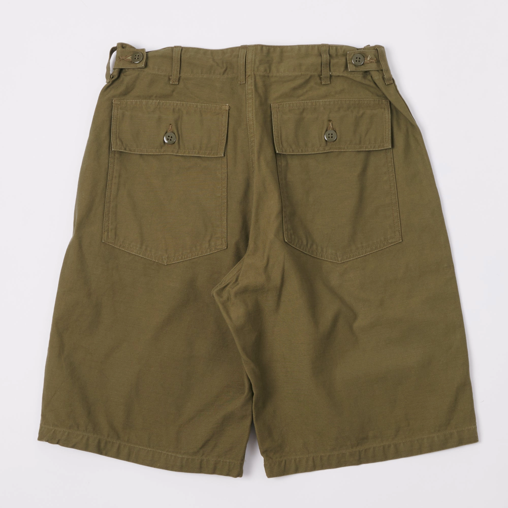 Buzz Rickson's OG-107 Military Shorts - Olive Fitness Enthusiast Eco Certified Dye