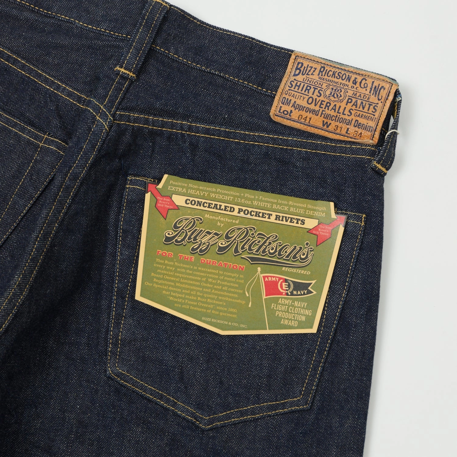 Outerwear Friendly Buzz Rickson's WWII 'Waist Overall' 13.6oz Loose Straight Jean - Raw