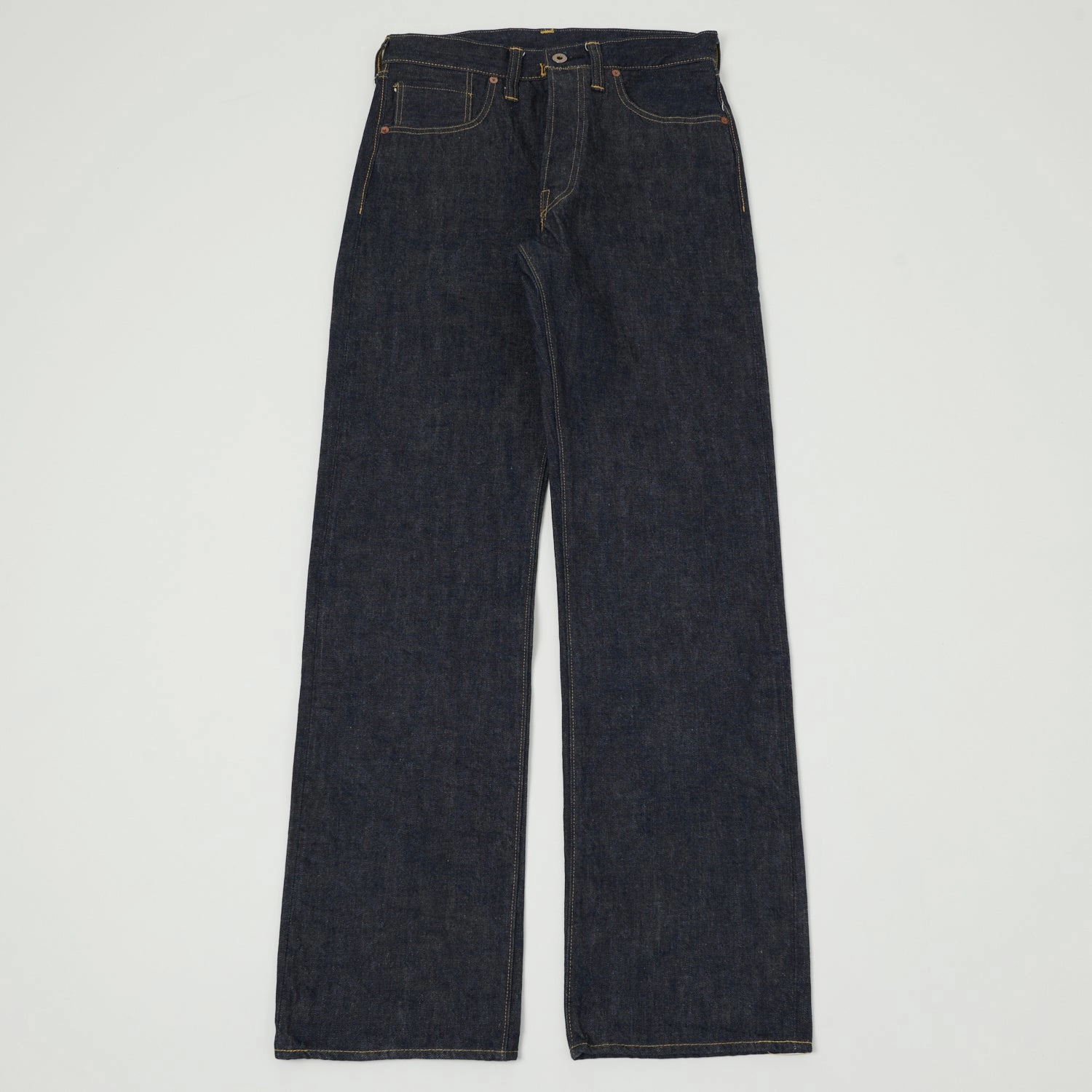 Neutral Autumn Days Buzz Rickson's WWII 'Waist Overall' 13.6oz Loose Straight Jean - Raw