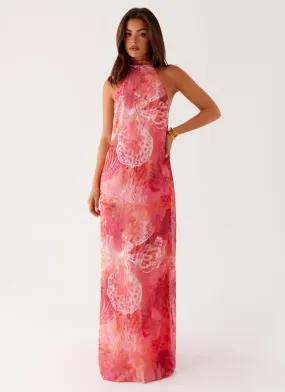 Linen Love Studio Style California Maxi Dress - Flamingo Fling