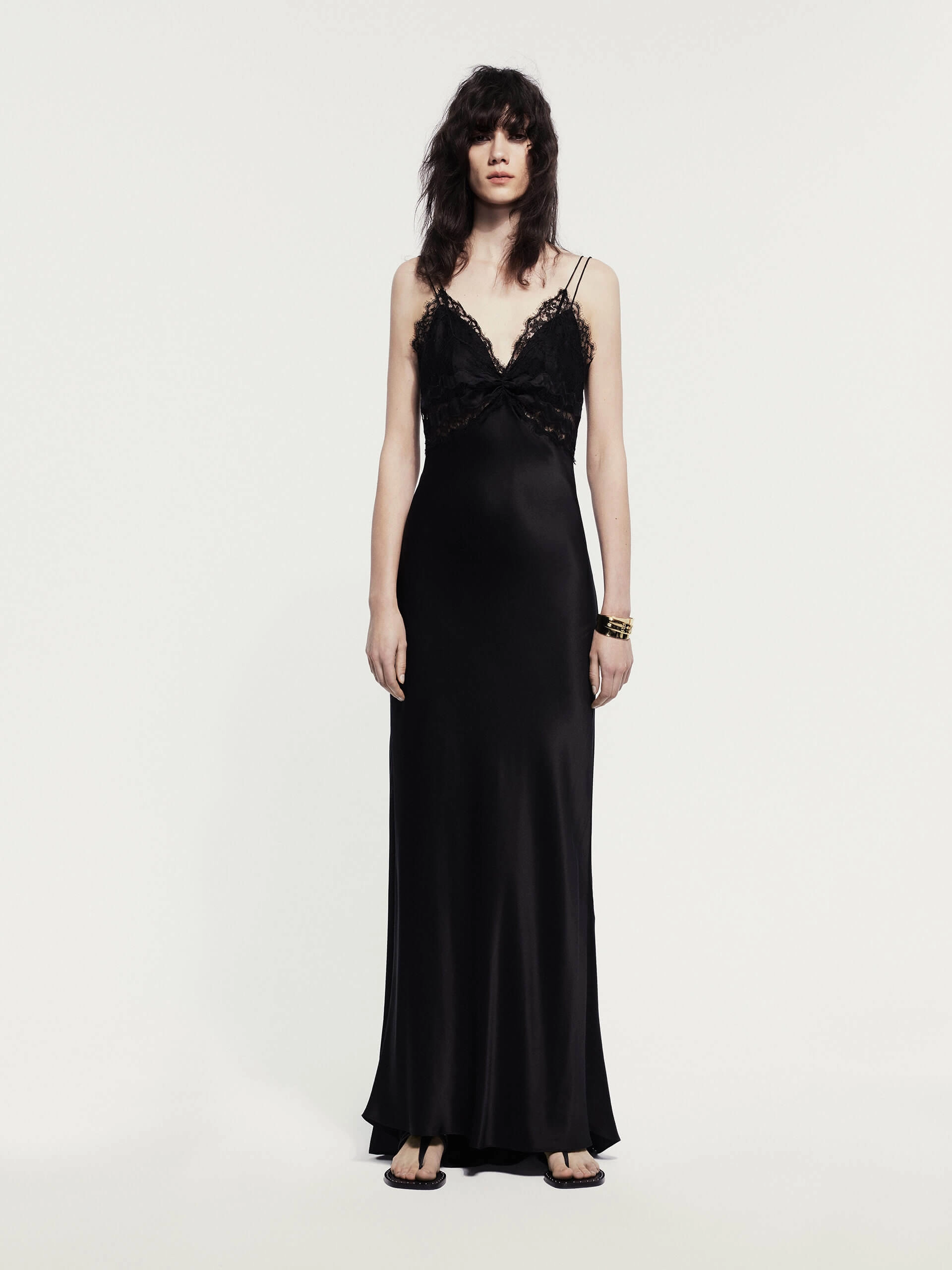 Stylish and Simple Soft Outfit Cami Silk Lace Dress