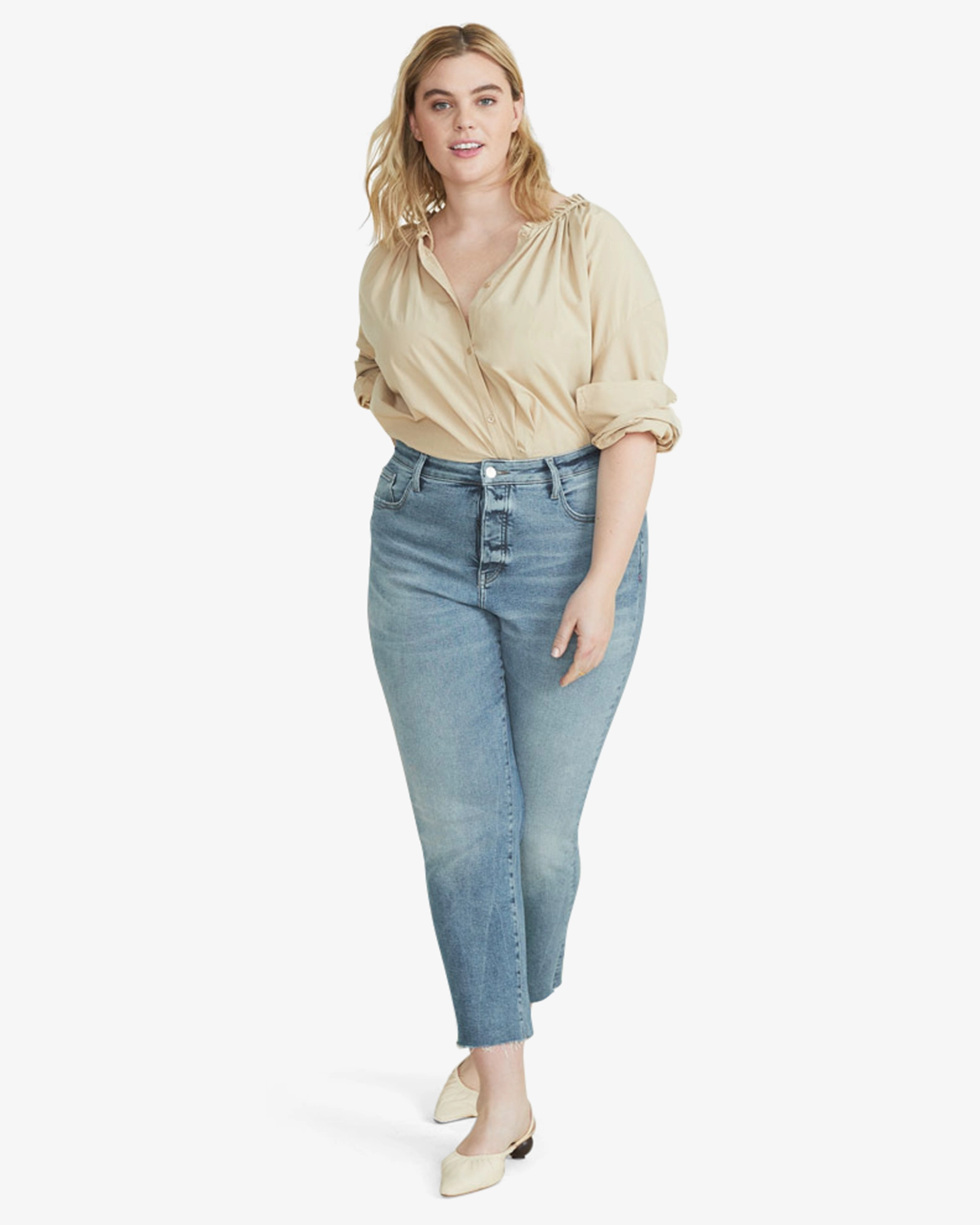 Canal High Rise Straight Jean | Light Wash Couple Look Lightweight