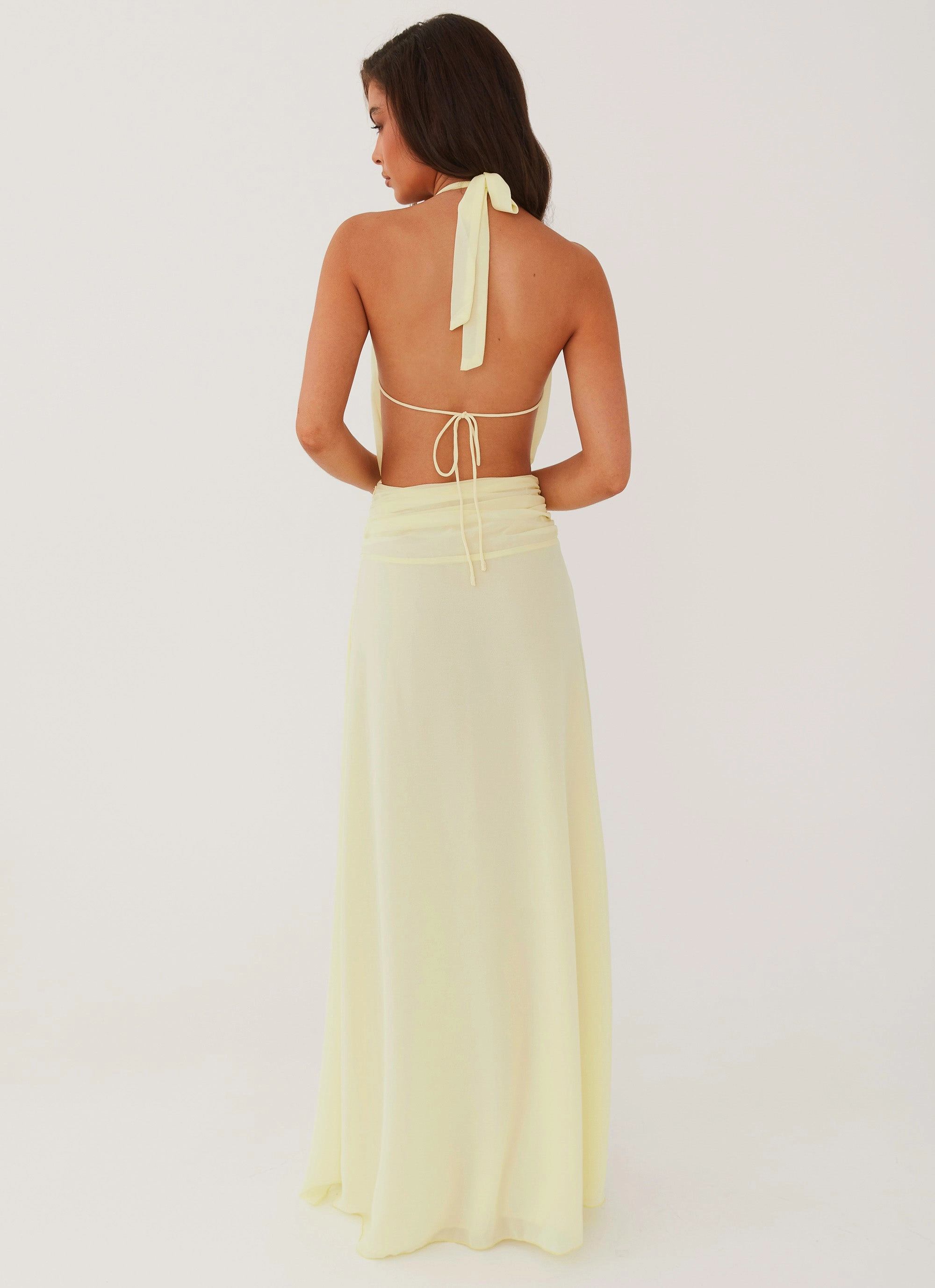 Elysia Chiffon Maxi Dress - Lemon Dress-Up Style