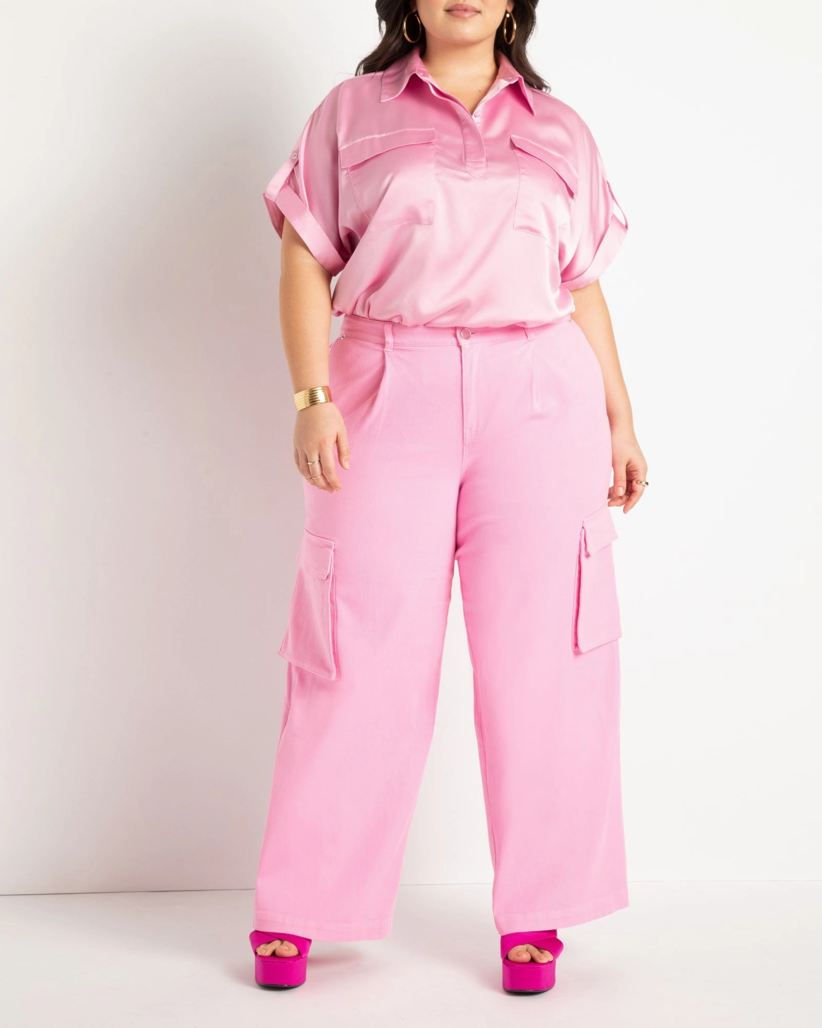 Cargo Jeans | Bonbon Elegant Vibrant Textured Versatile Comfort