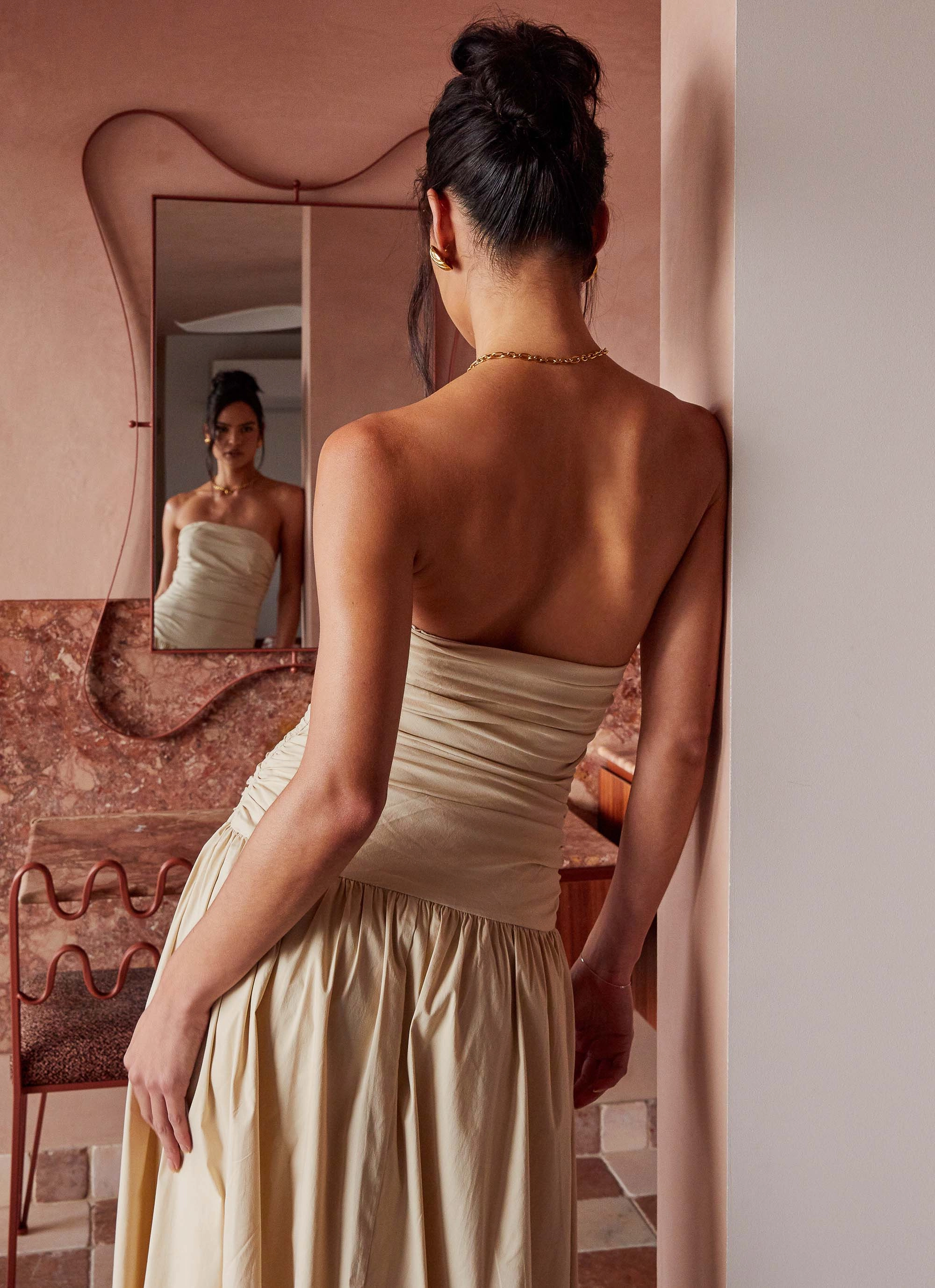 Carmel Maxi Dress - Ivory Smart and Elegant